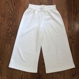 ivory cropped wide leg pants XSP